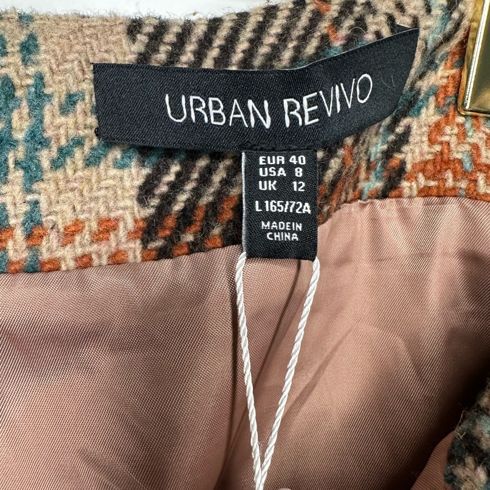 New With Tags • Urban Revivo Wool-Blend Plaid Pencil Skirt – Women’s Size 8 - Picture 4 of 4